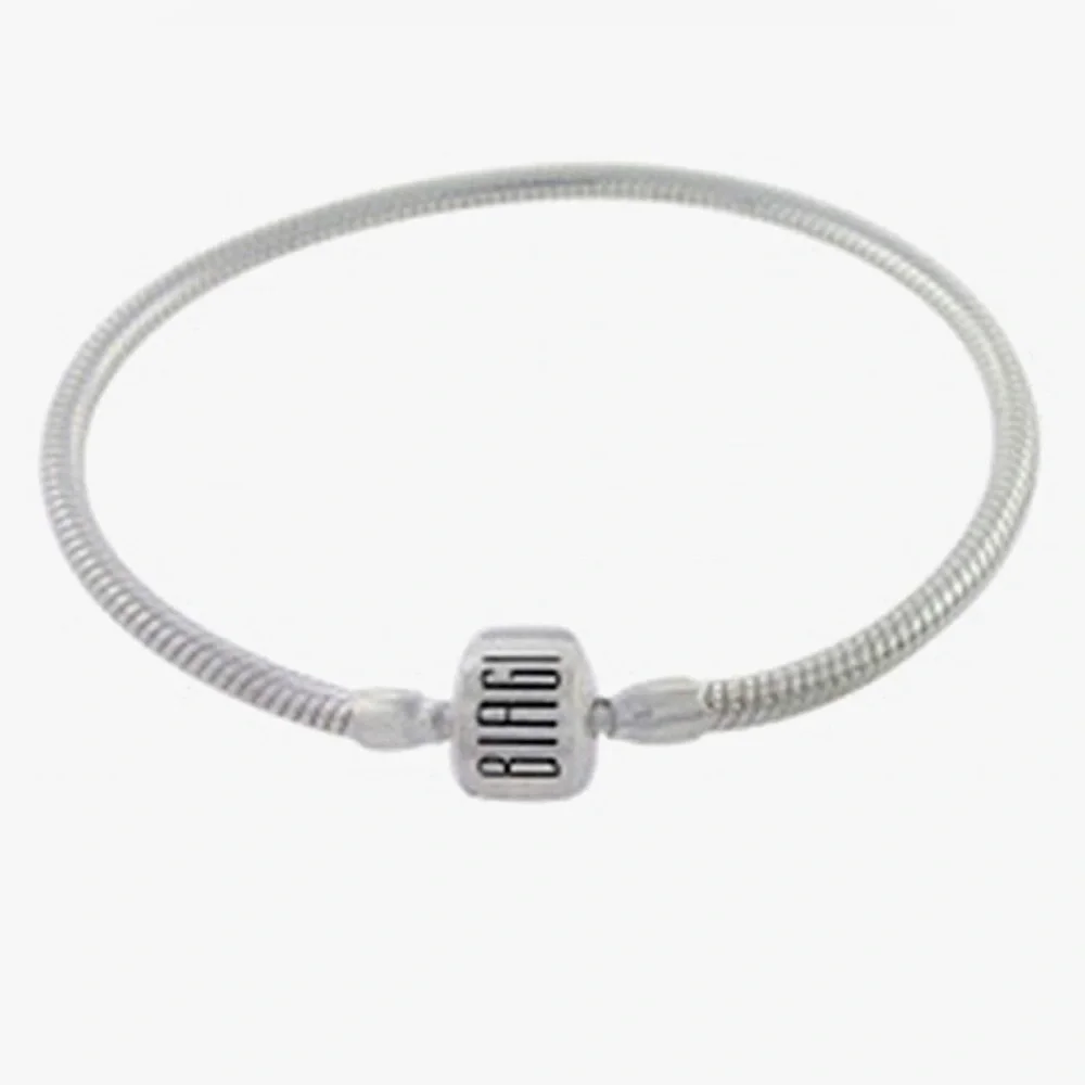 Biagi/Pandora 925 Sterling Silver Snake Bracelet with Vintage Charms - Picture 15 of 15